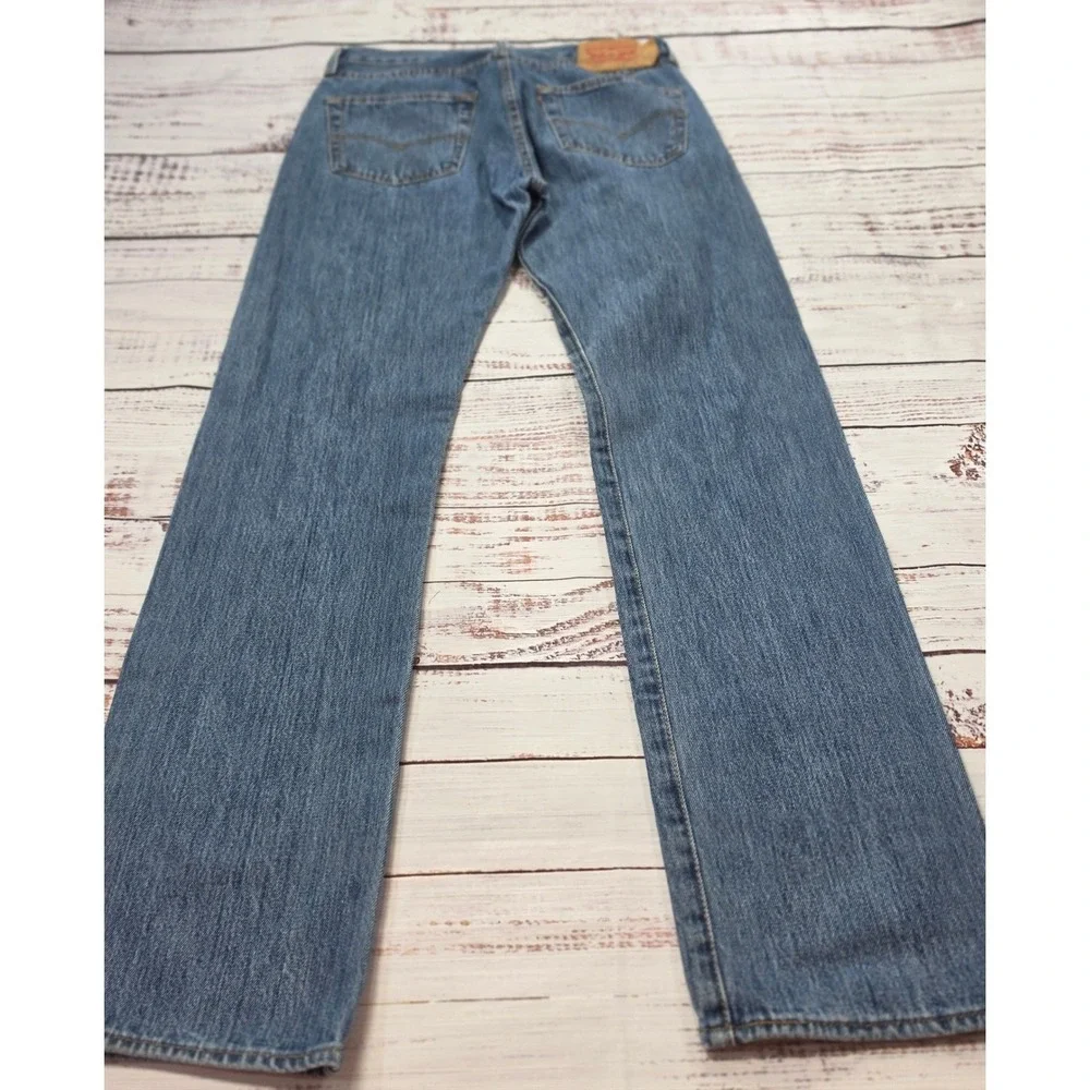 Levis 501 Jeans‎ Mens 32x34 Blue Excellent BUTTON FLY Straight Leg Denim